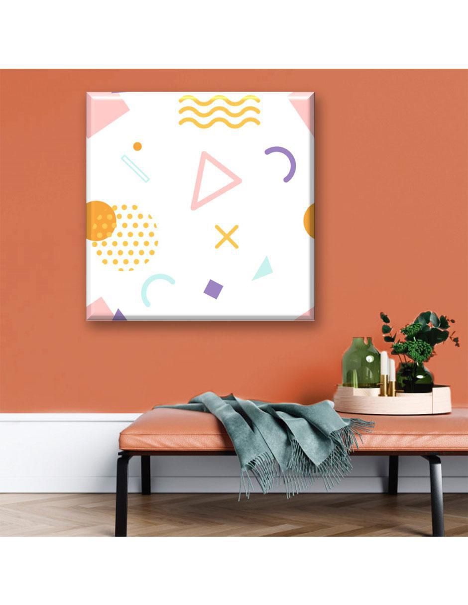 Cuadro decorativo Figuras tonos pastel 2
