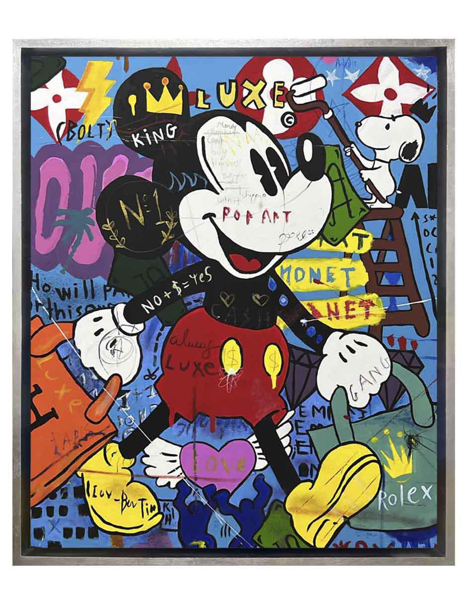 Pintura Mickey in society técnica acrílico Mickey Pintura Mickey in society técnica acrílico Mickey