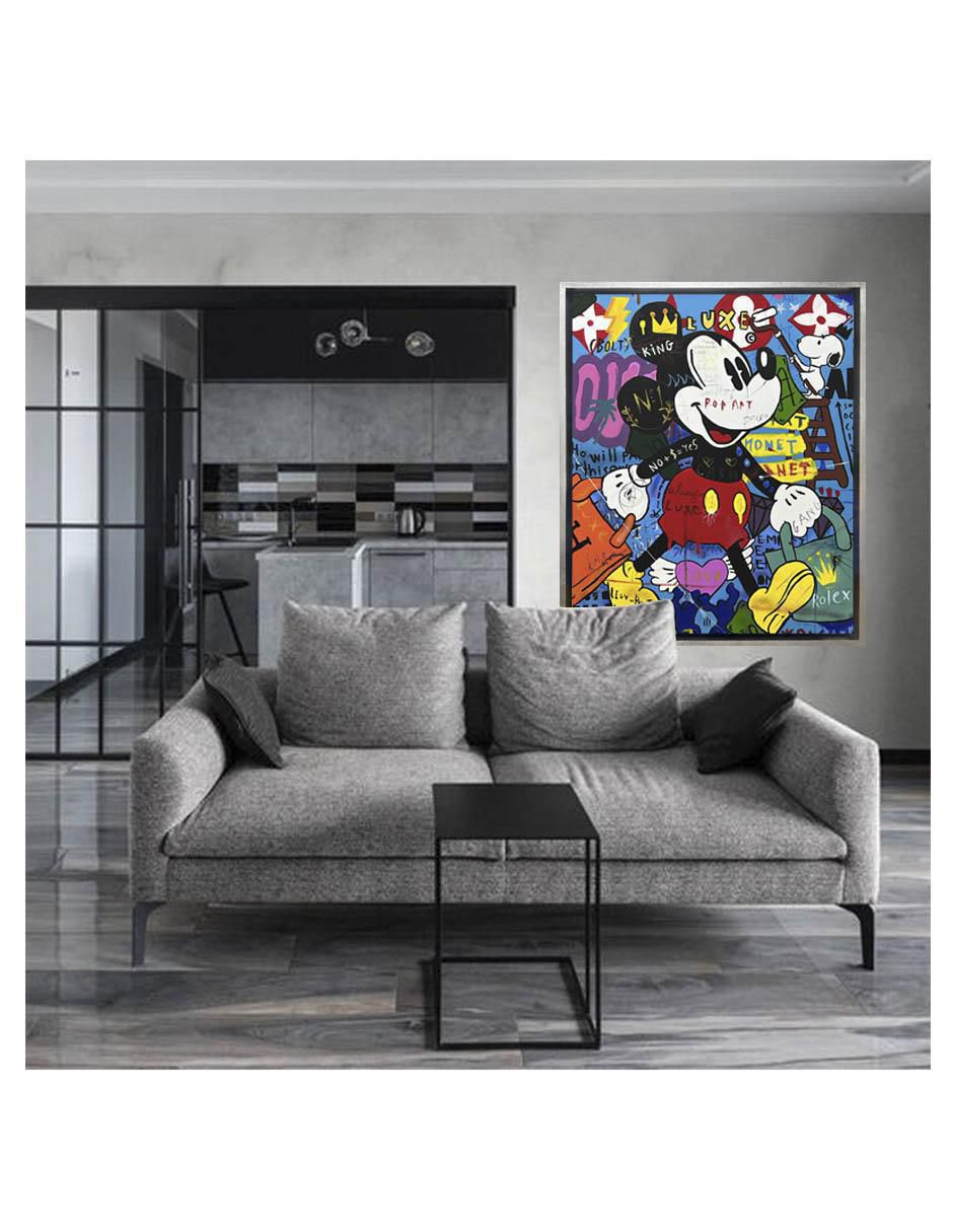 Pintura Mickey in society técnica acrílico Mickey 3