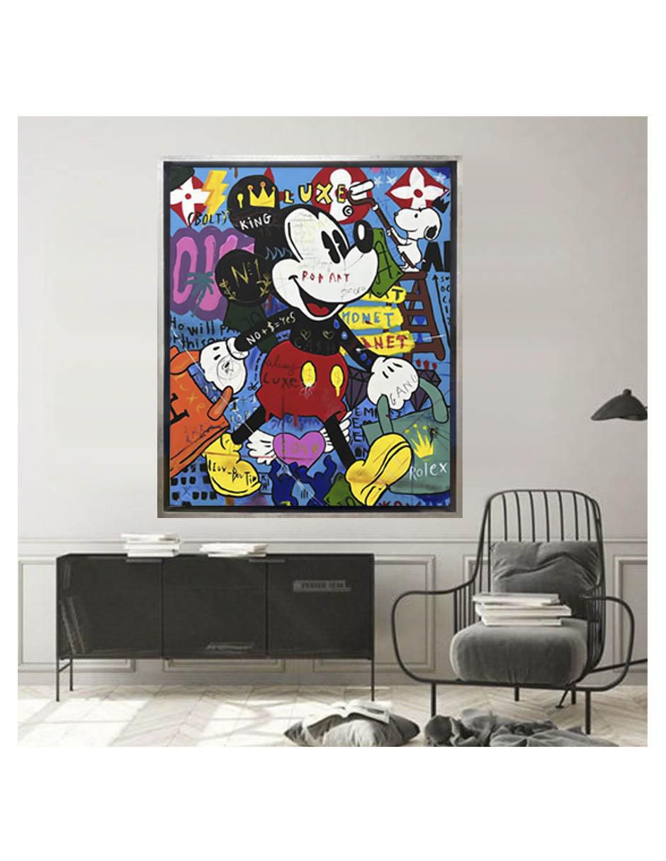 Pintura Mickey in society técnica acrílico Mickey 4
