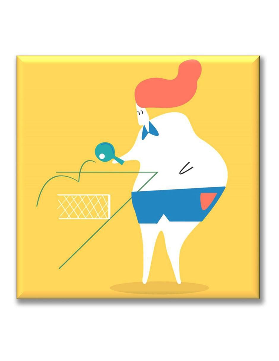 Cuadro decorativo Jugadora de ping pong