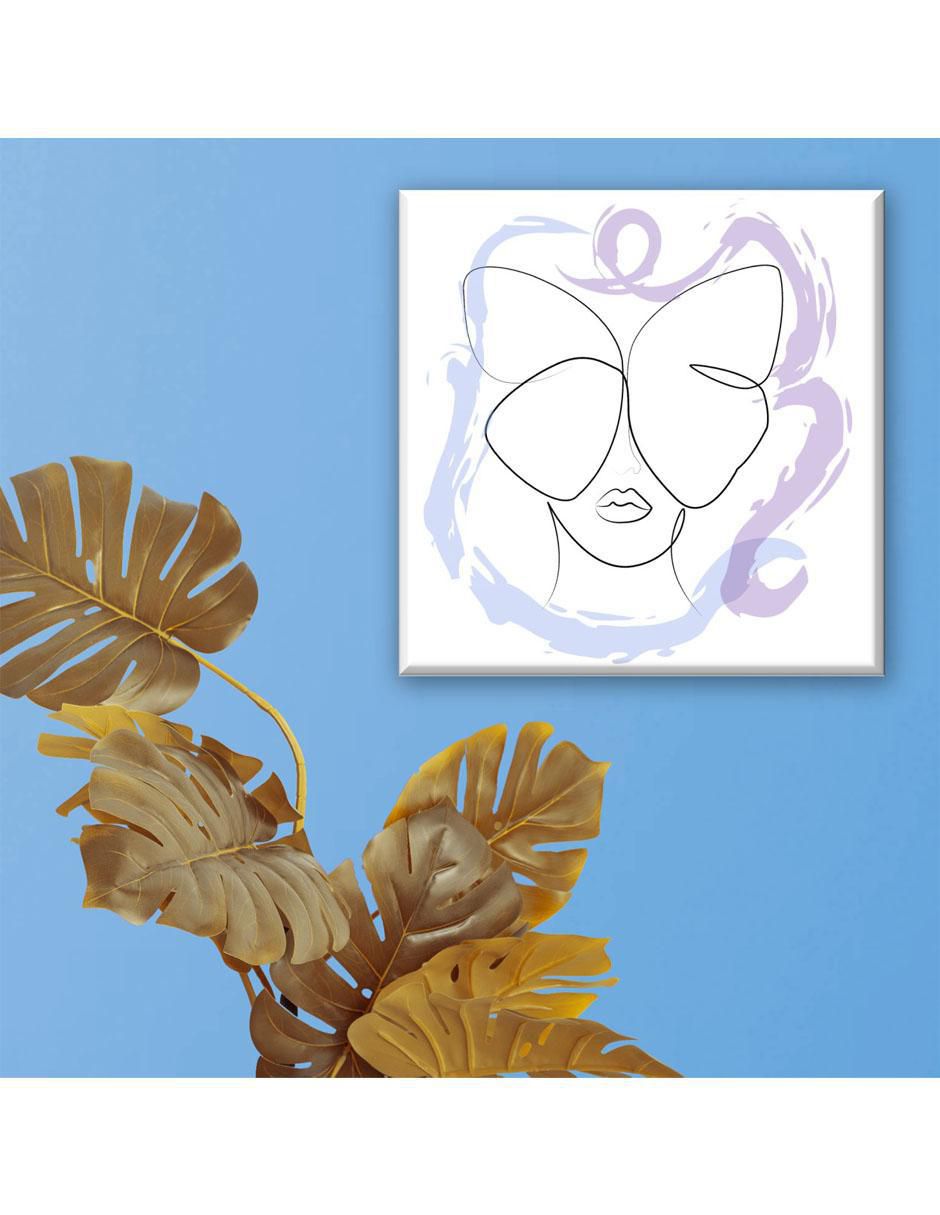 Cuadro decorativo Mujer mariposa línea 2