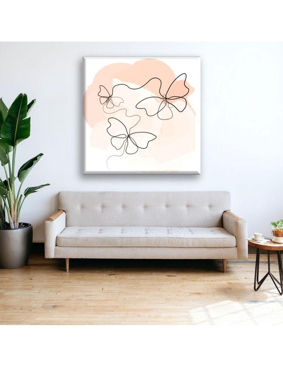Cuadro decorativo Líneas mariposas 2