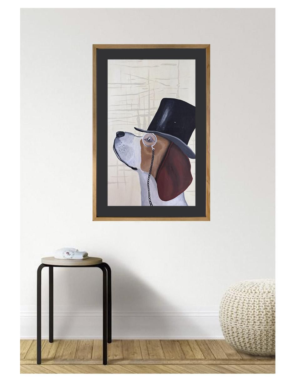 Pintura Intellectual Dog técnica acrílico Perros 3