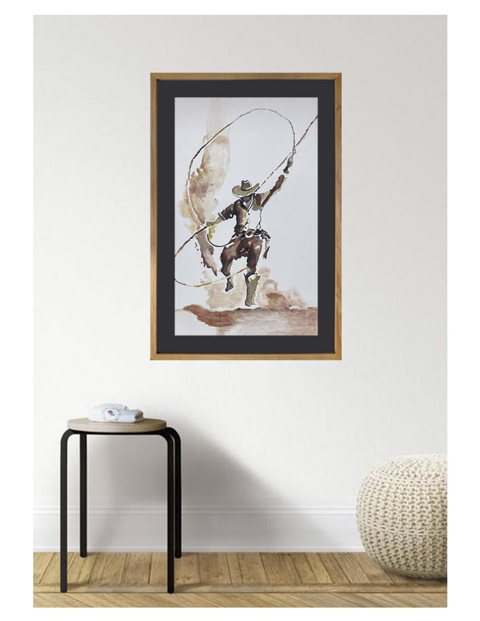 Pintura Cowboy técnica acrílico 3