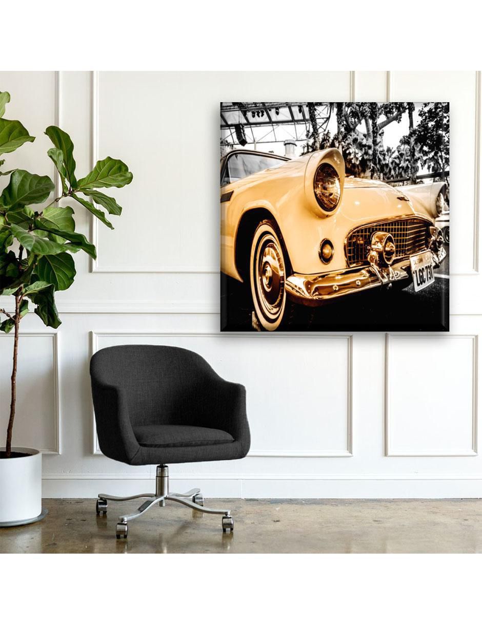 Cuadro decorativo Auto clásico amarillo 2