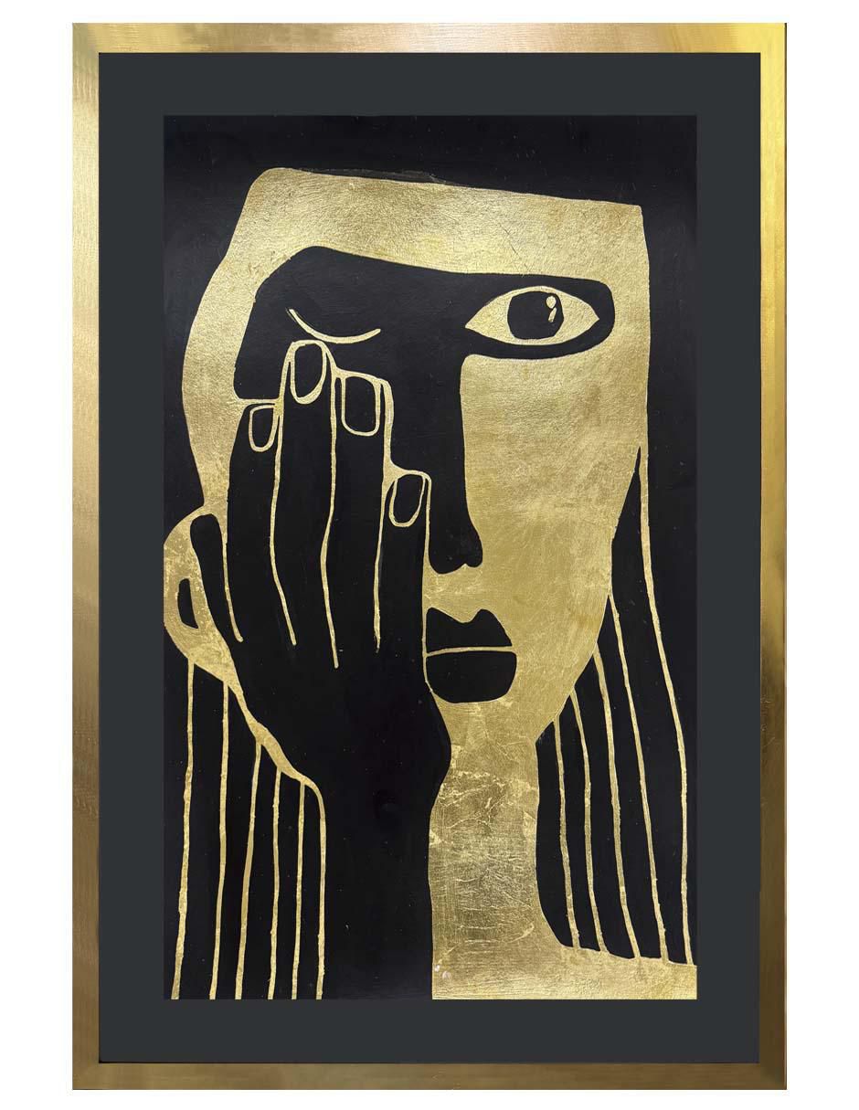 Pintura Gold Era técnica acrílico