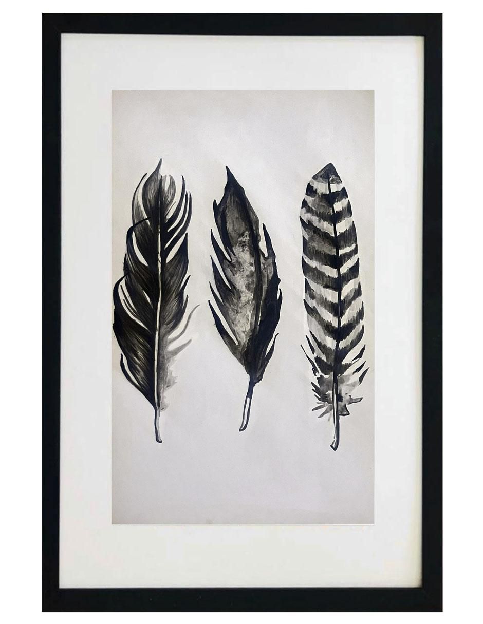 Pintura 3 Feathers técnica acrílico