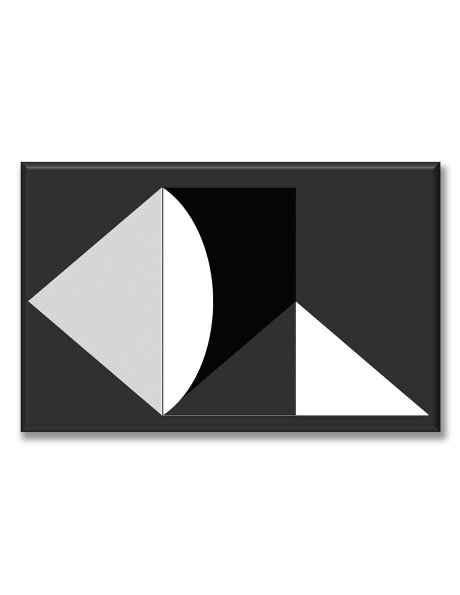 Cuadro decorativo Geométrico blanco y negro
