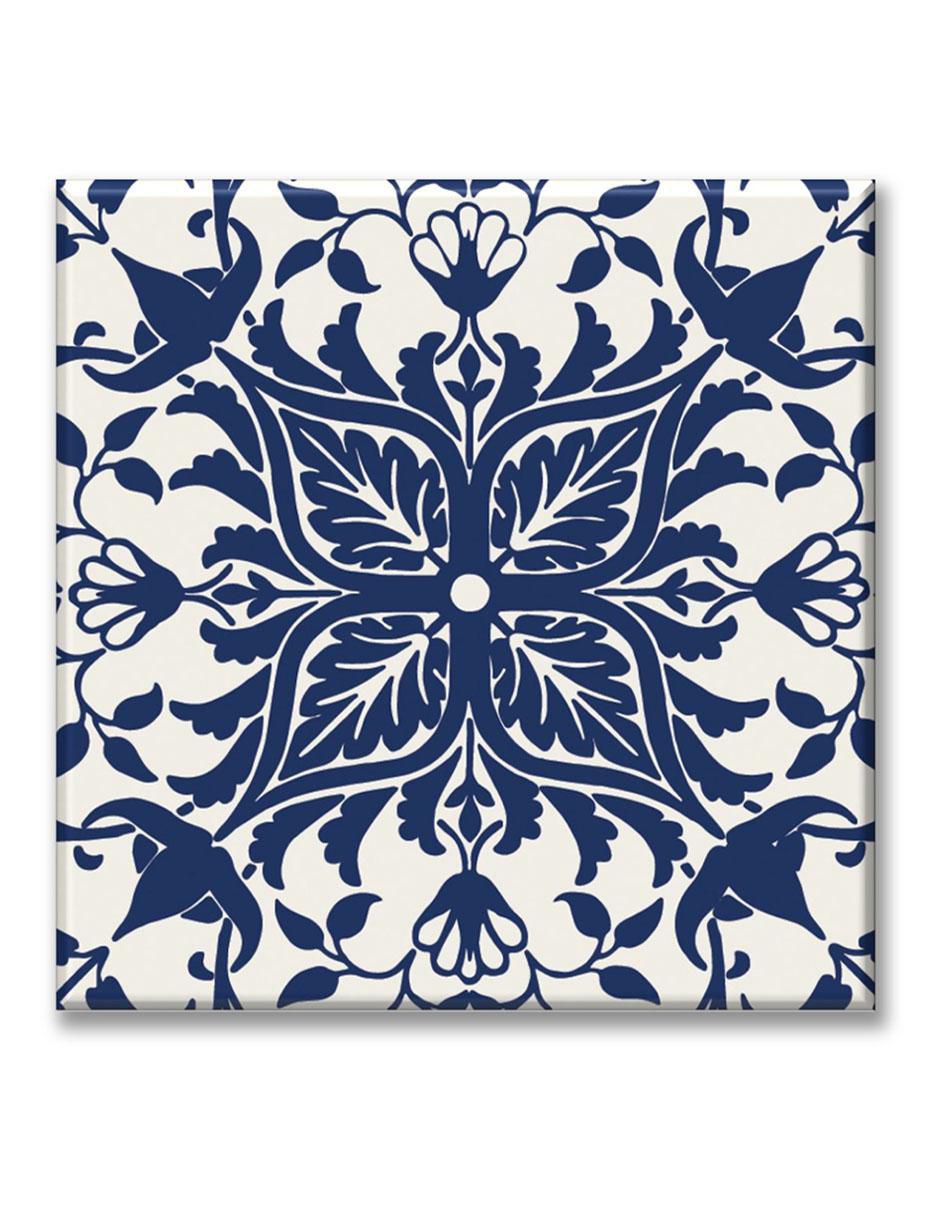 Cuadro decorativo Tapiz geométrico azul