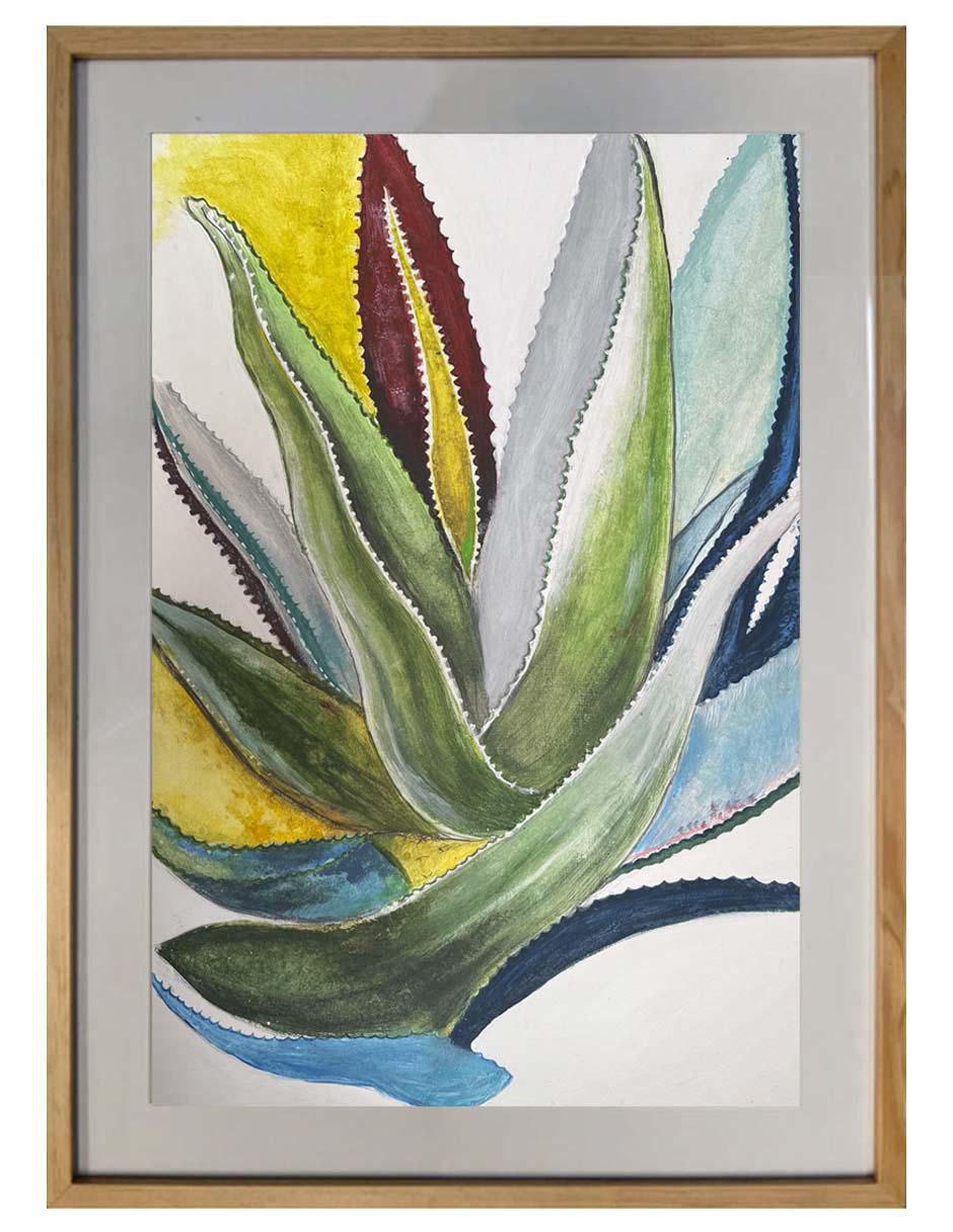 Pintura Agave técnica acrílico