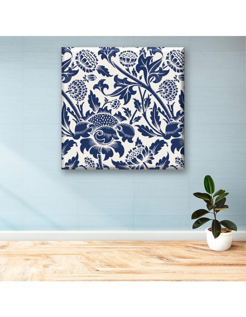 Cuadro decorativo Tapiz flores azules 2