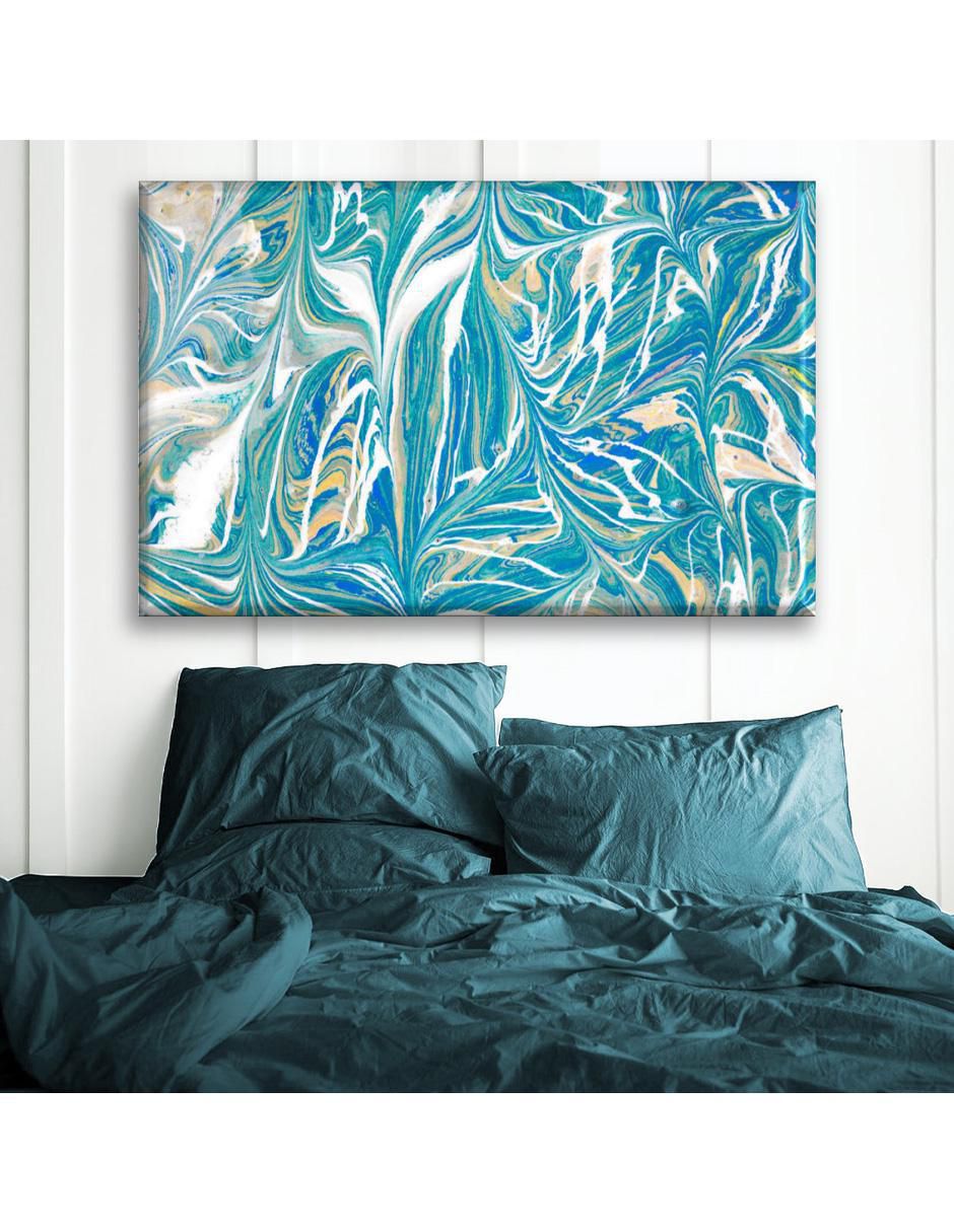 Cuadro decorativo Pinceladas azul 2