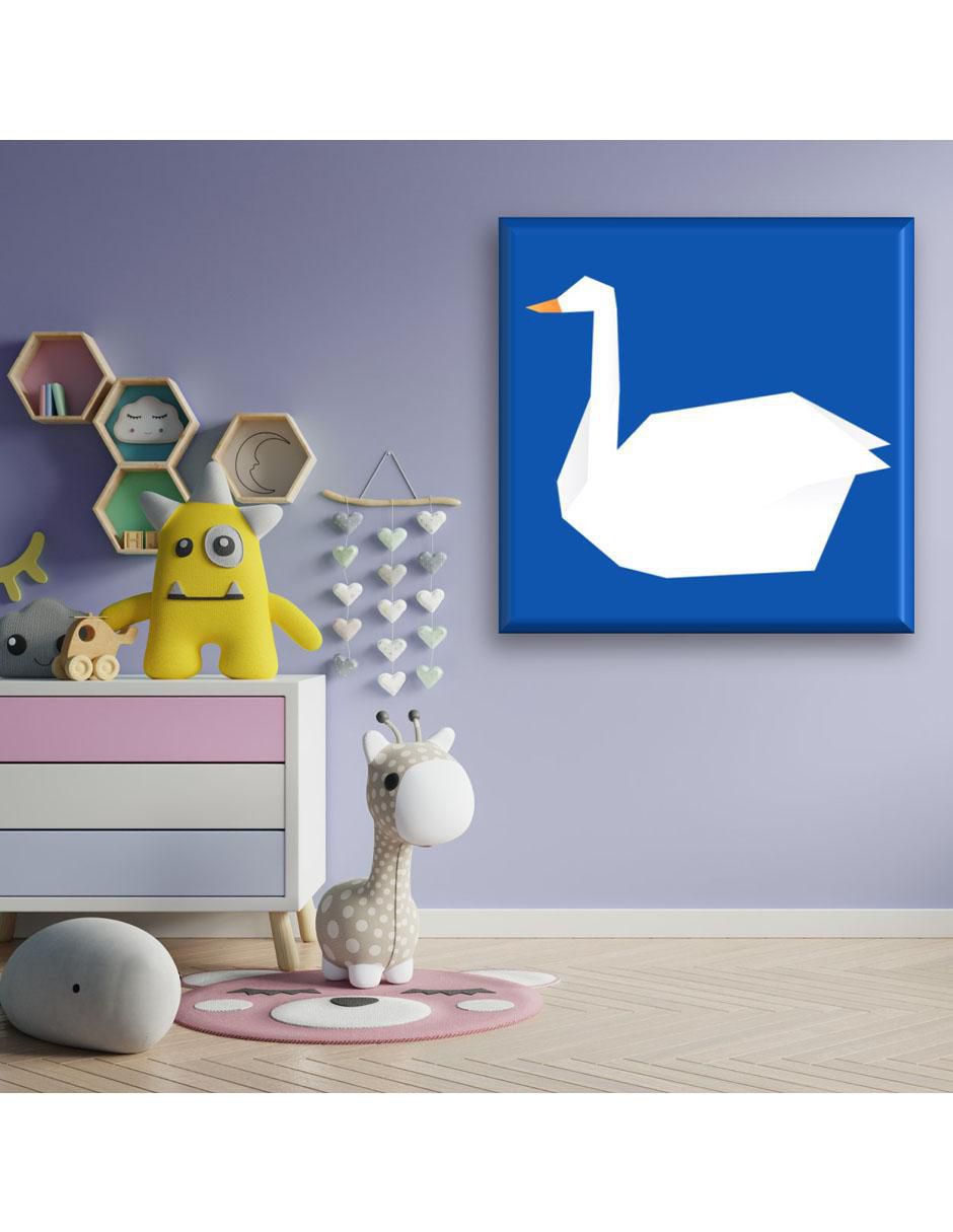 Cuadro decorativo Cisne origami 2