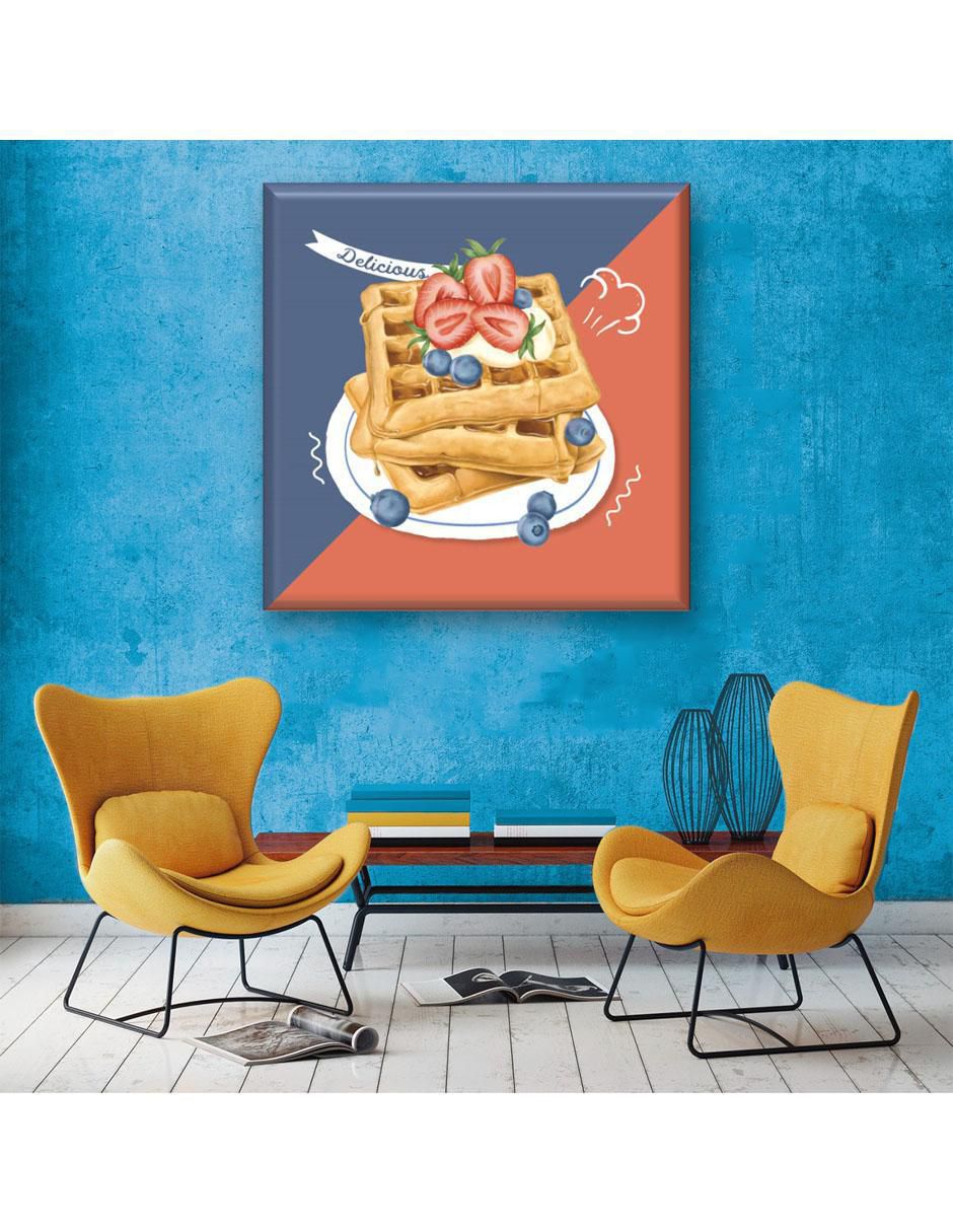 Cuadro decorativo Wafles bicolor 2