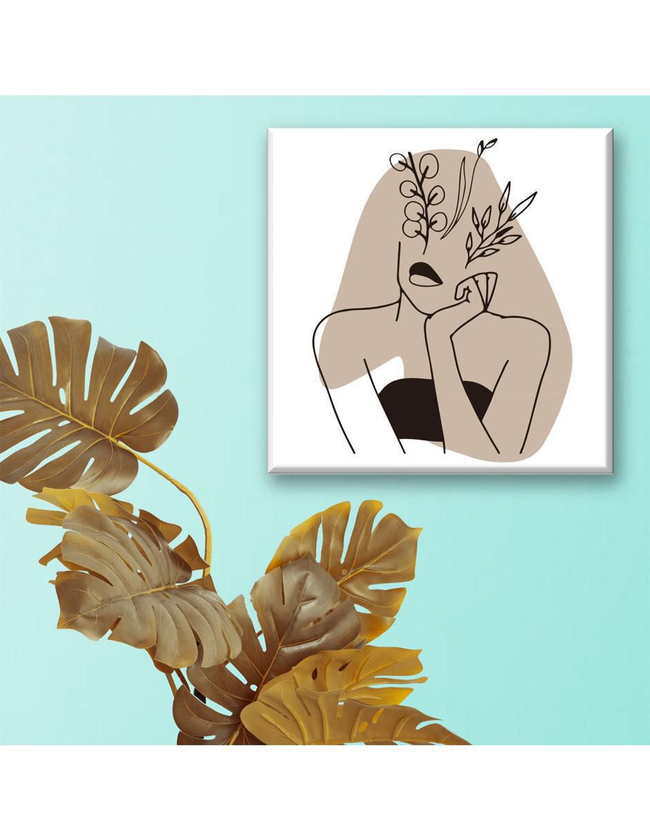 Cuadro decorativo Silueta de mujer planta 2