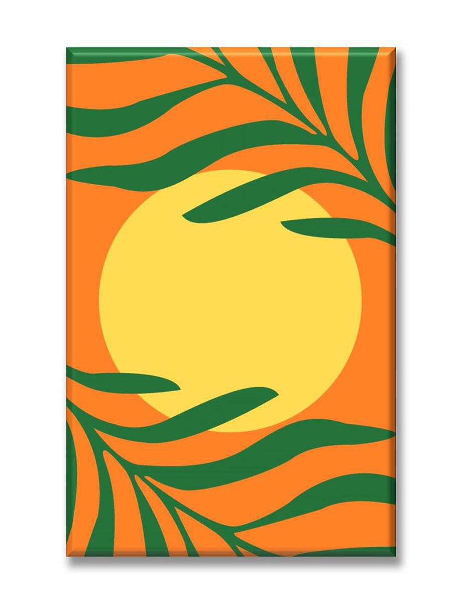 Cuadro decorativo Sol amarillo en plantas