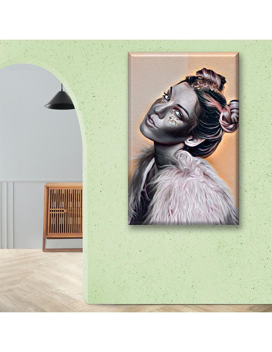 Cuadro decorativo Chica glitter 2