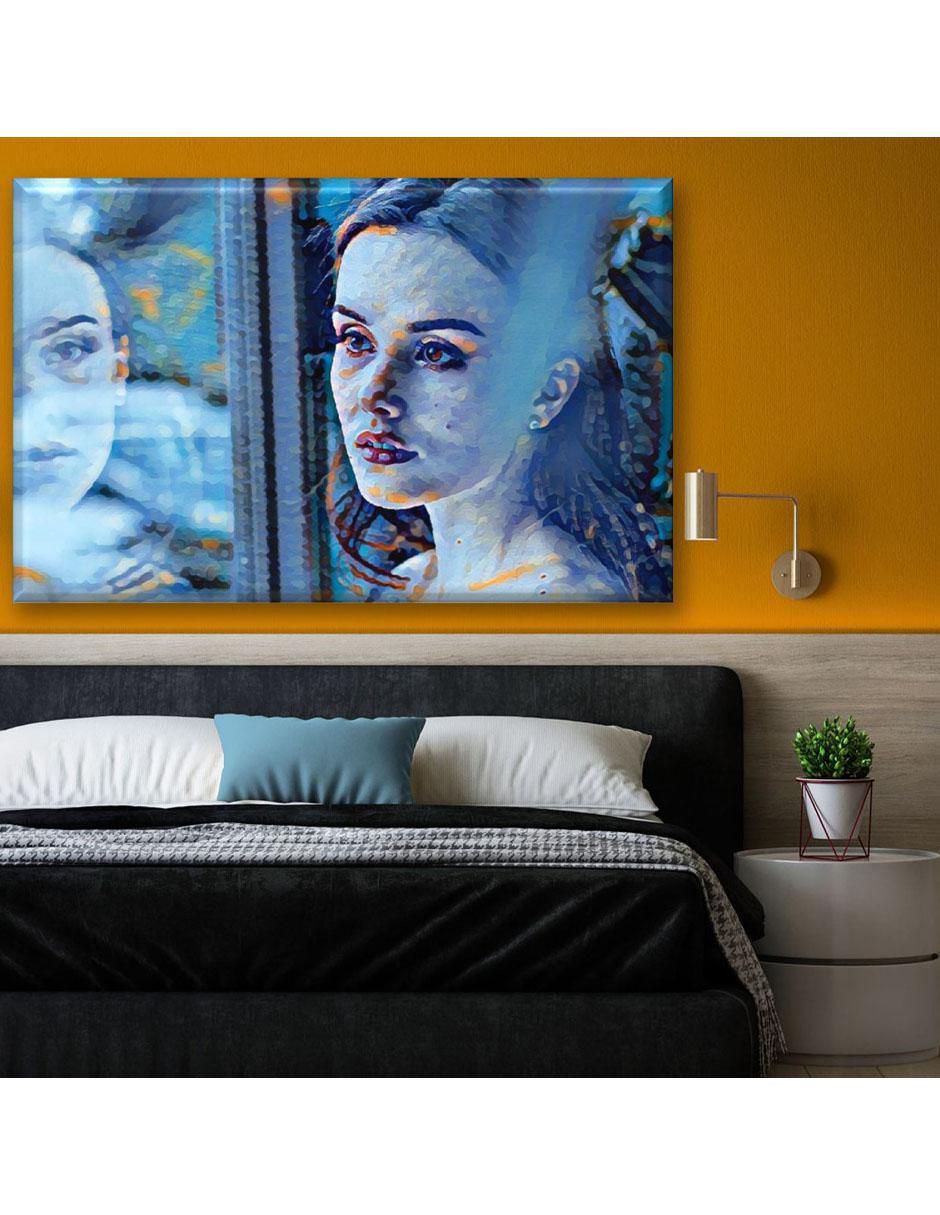 Cuadro decorativo Retrato azul 2