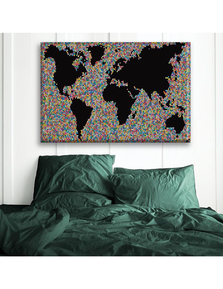 Cuadro decorativo Mapamundi 2