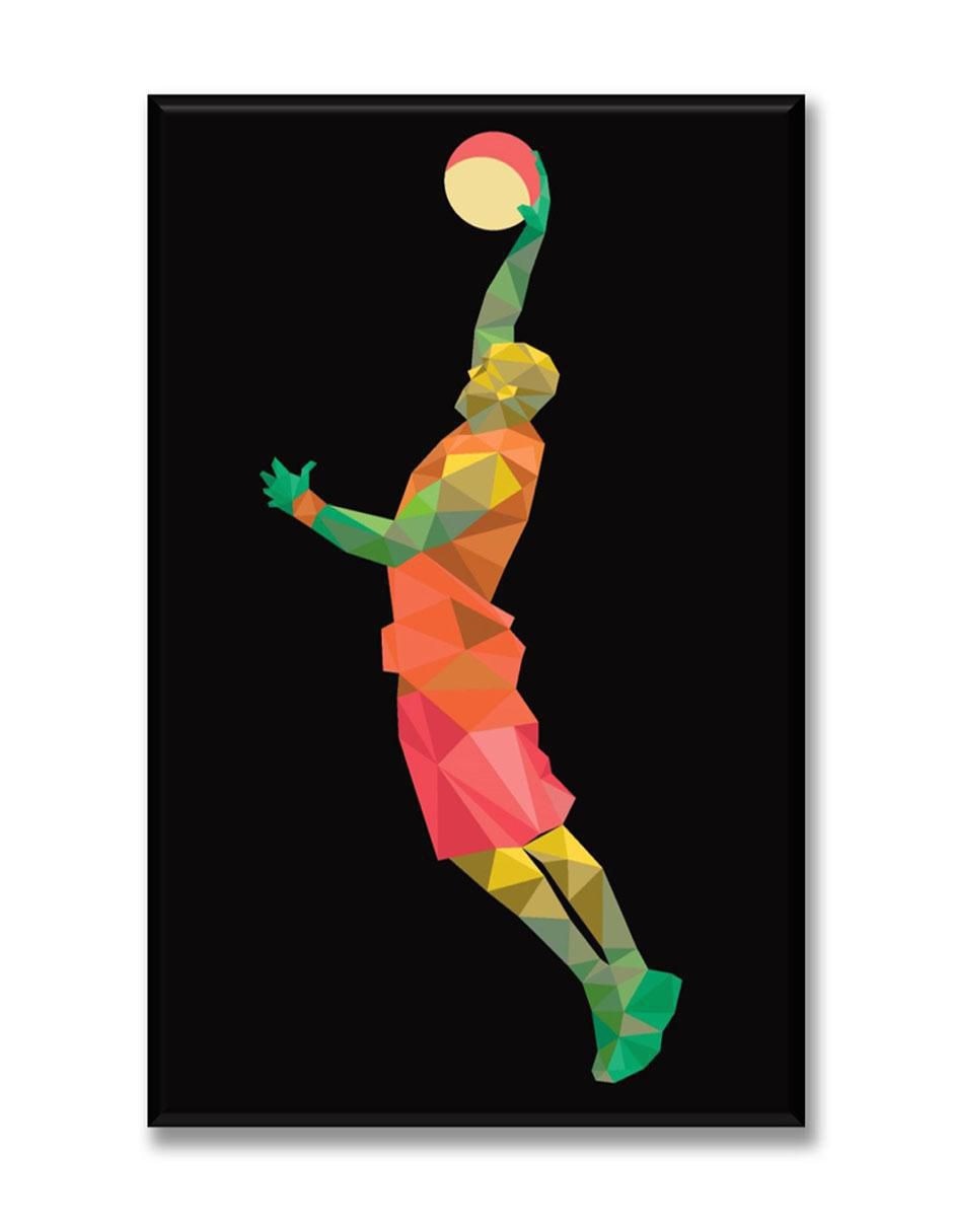 Cuadro decorativo Básquetbol geométrico