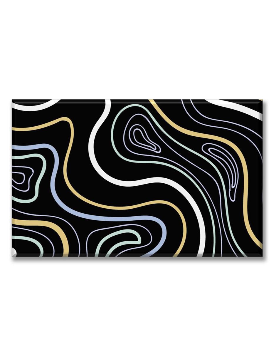 Cuadro decorativo Ondas negro