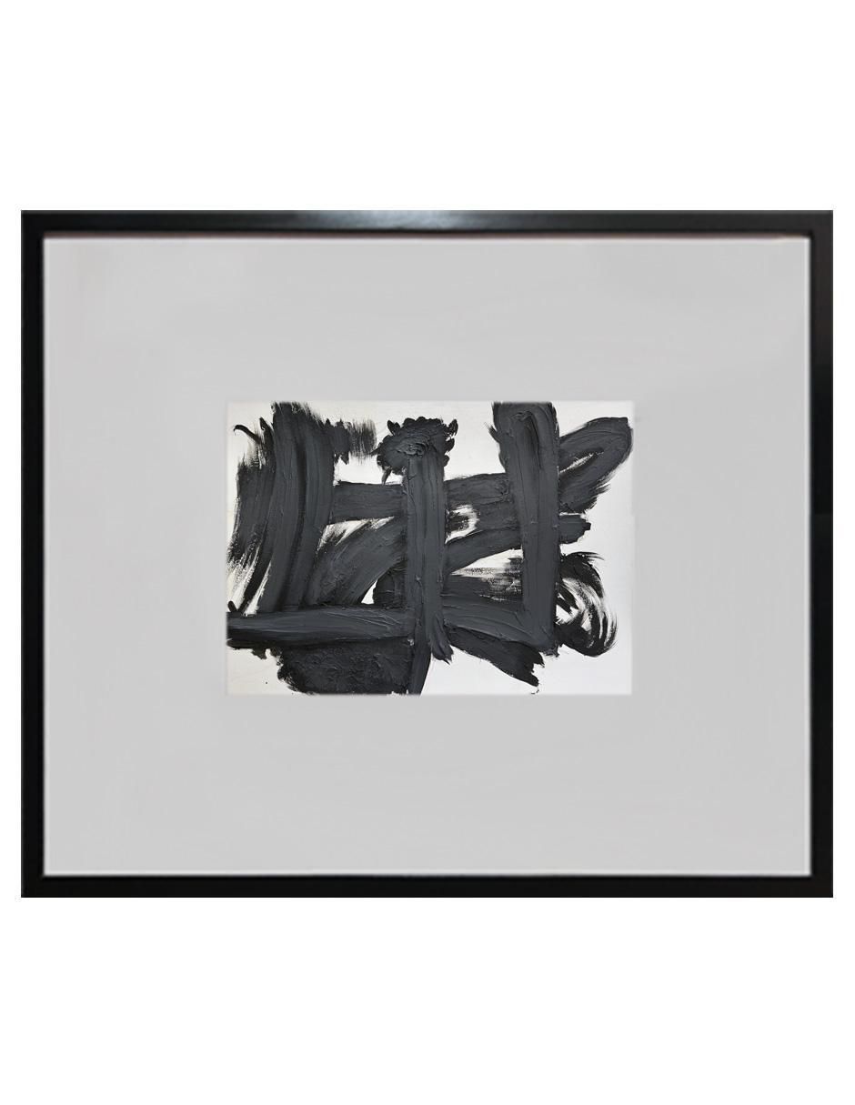 Pintura Black and white II técnica mixta