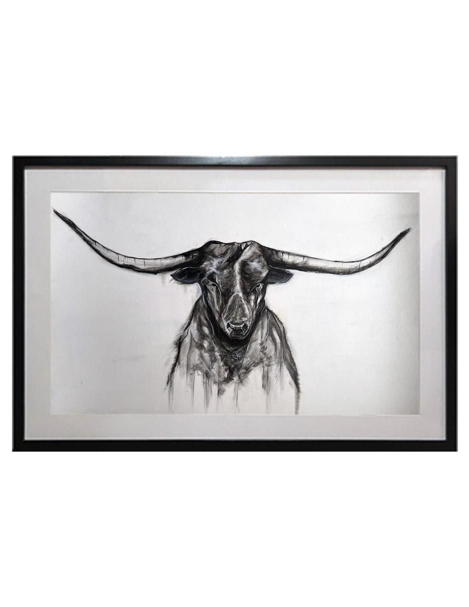 Pintura Horns técnica acrílico AnimalArt