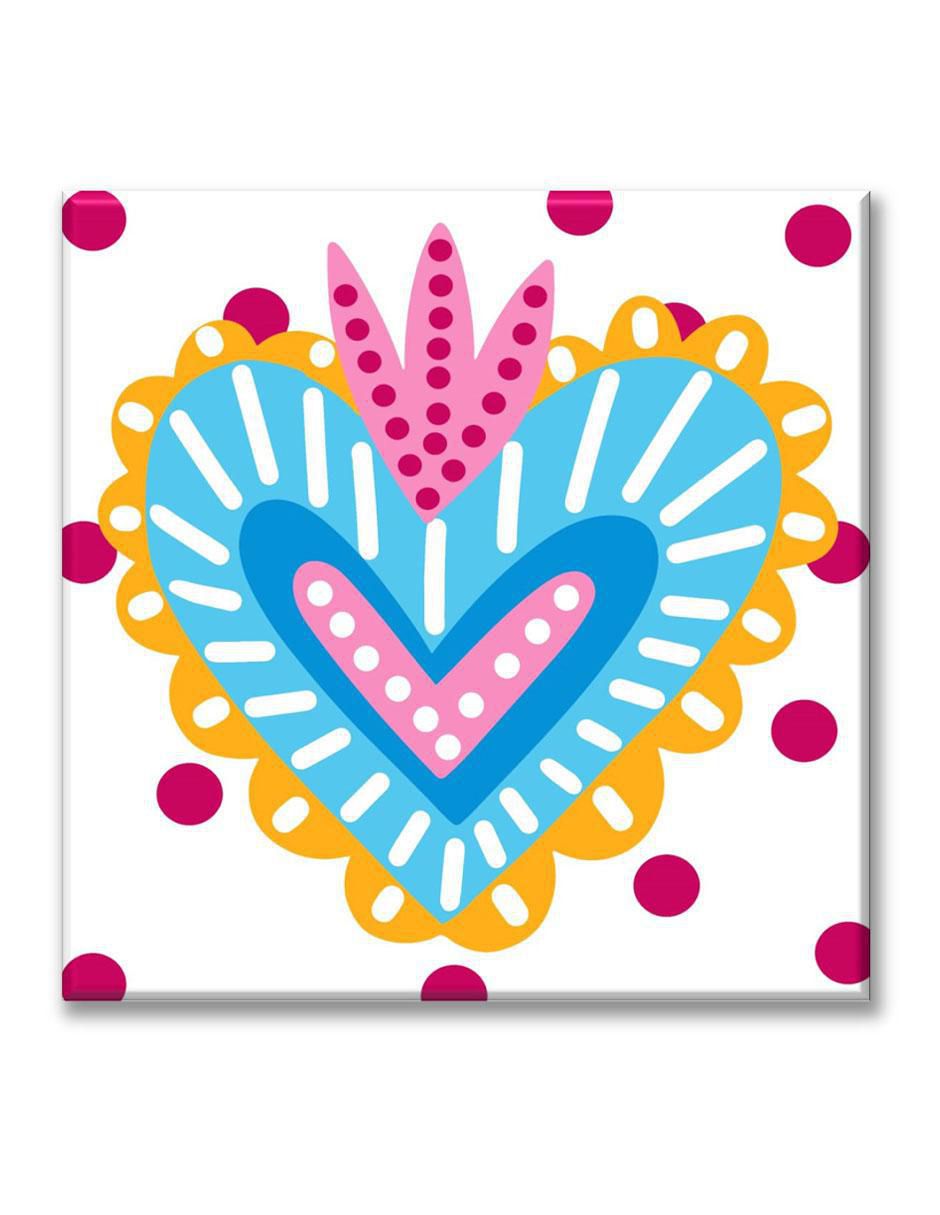 Cuadro decorativo Corazón de colores