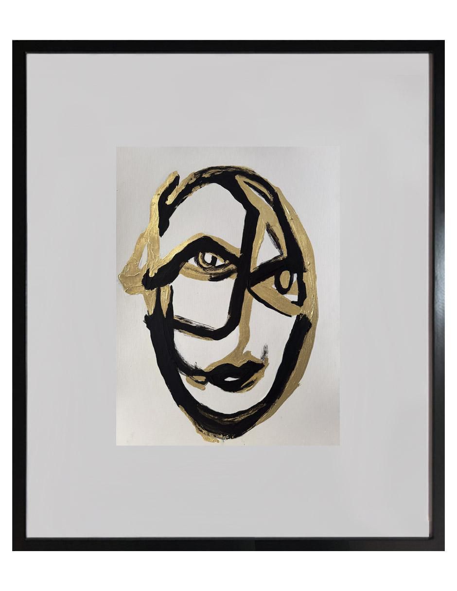 Pintura GoldFacei técnica acrílico Faces
