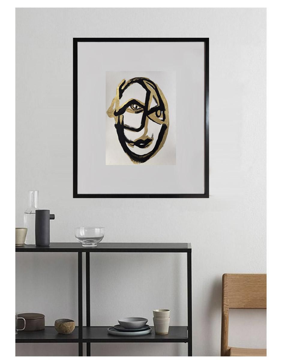 Pintura GoldFacei técnica acrílico Faces 2
