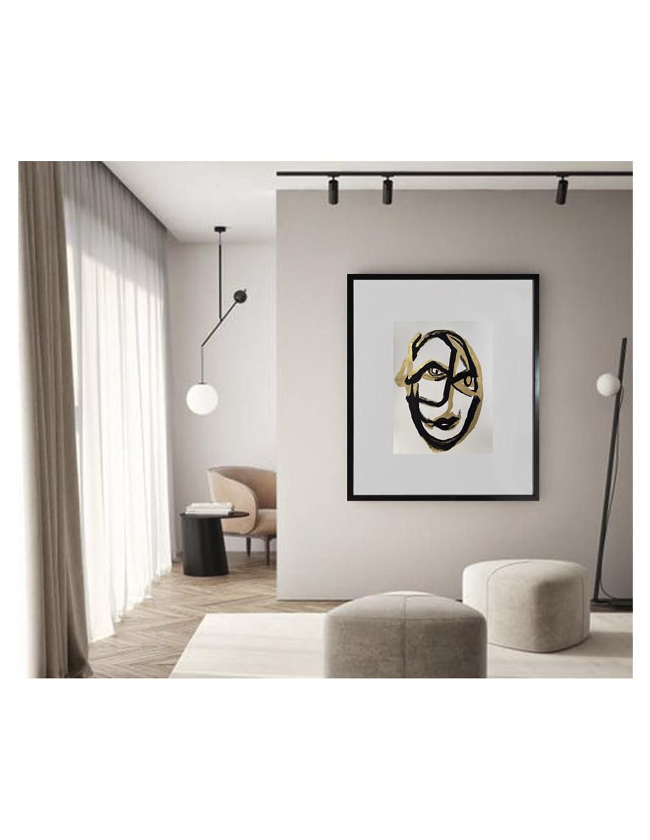 Pintura GoldFacei técnica acrílico Faces 4