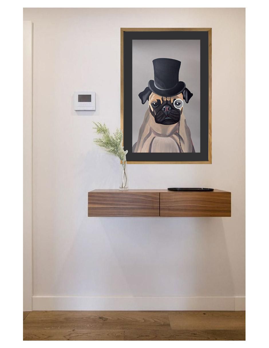 Pintura Don Miloh técnica acrílico Pug 2