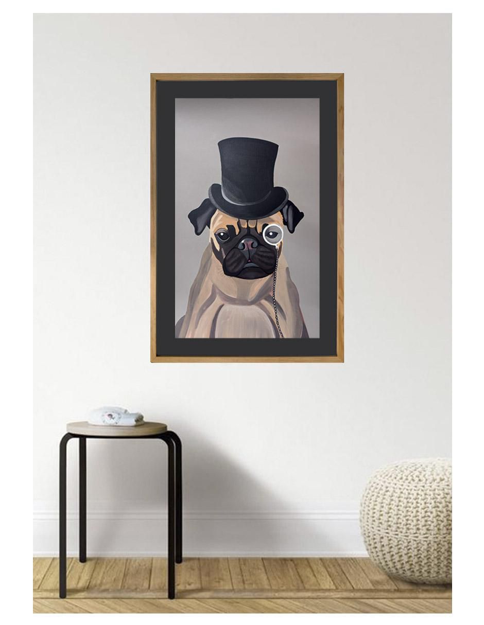 Pintura Don Miloh técnica acrílico Pug 4