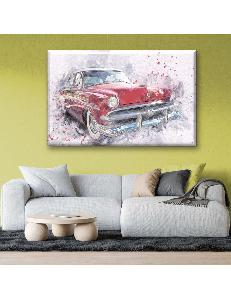 Cuadro decorativo Carro antiguo pintura 2