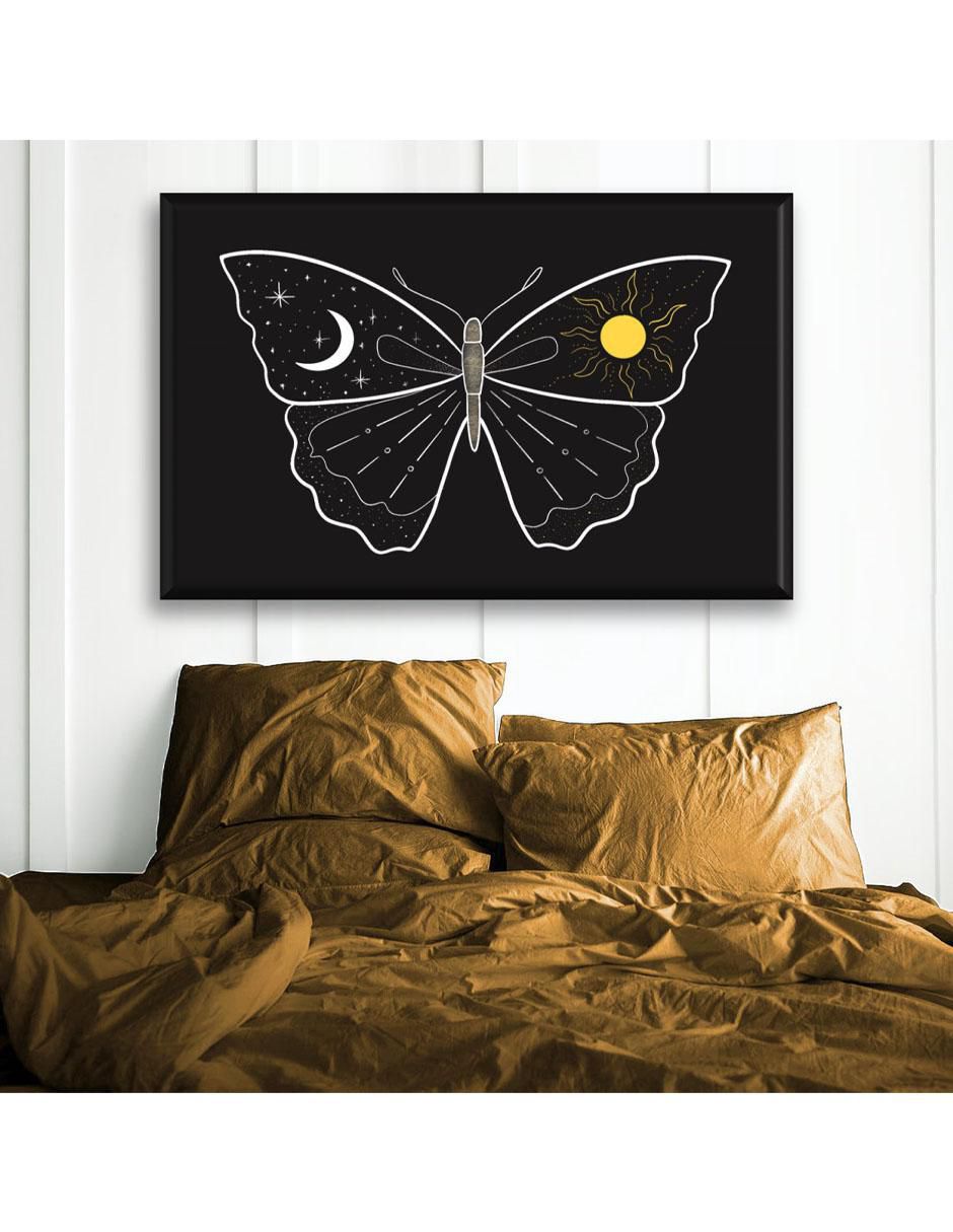 Cuadro decorativo Mariposa cuerpos celestes 2