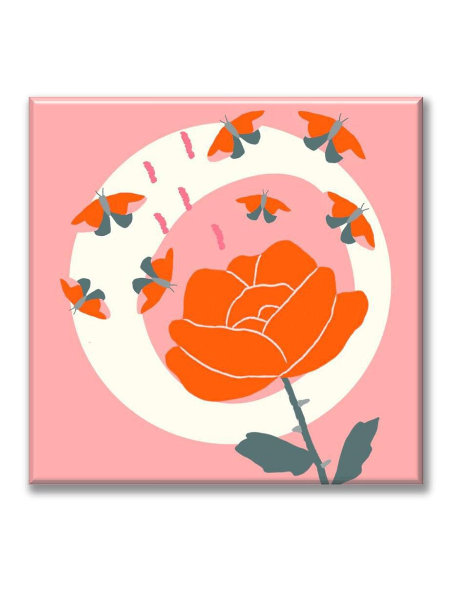 Cuadro decorativo Rosa naranja Cuadro decorativo Rosa naranja