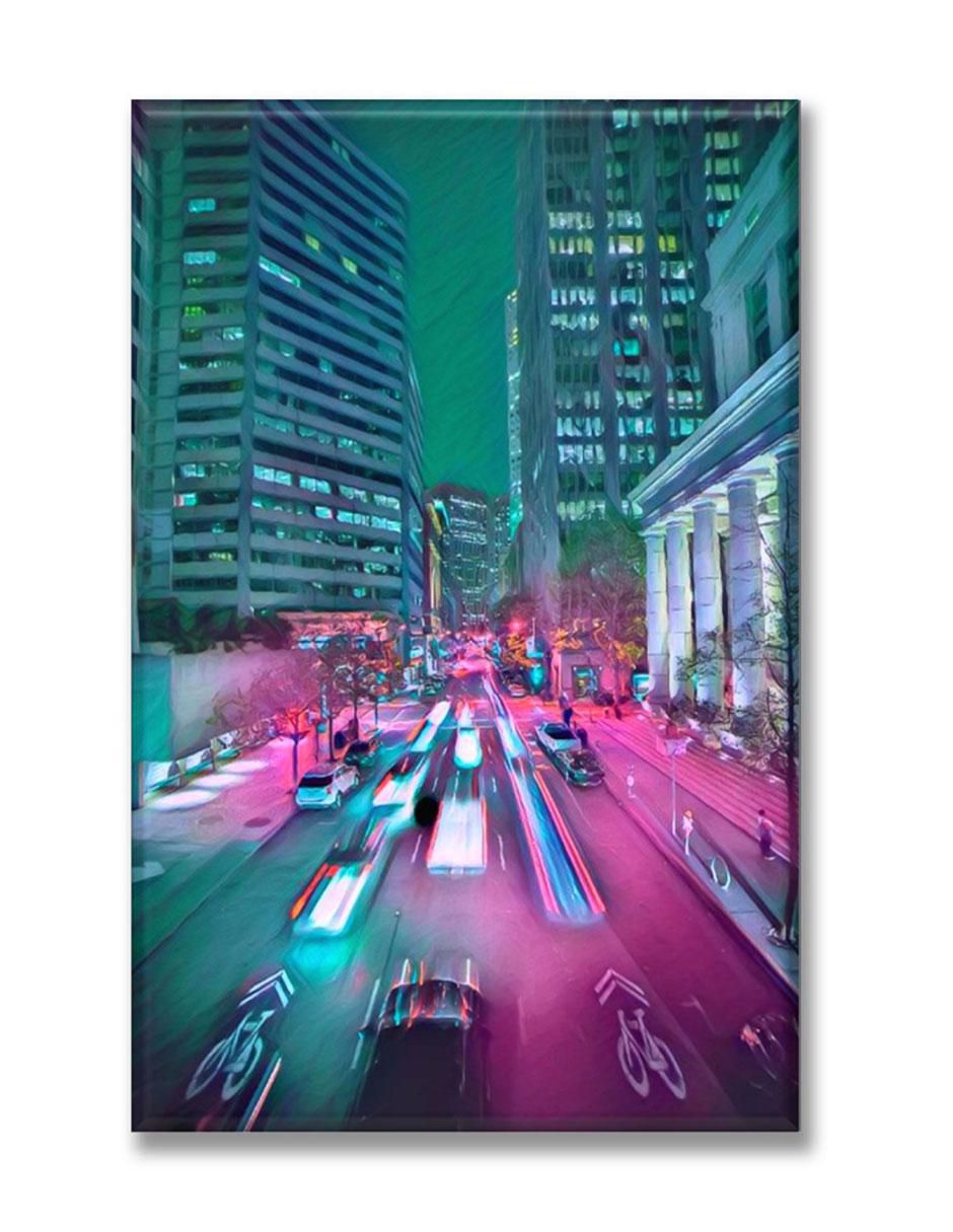 Cuadro decorativo Luces de la ciudad neón Cuadro decorativo Luces de la ciudad neón