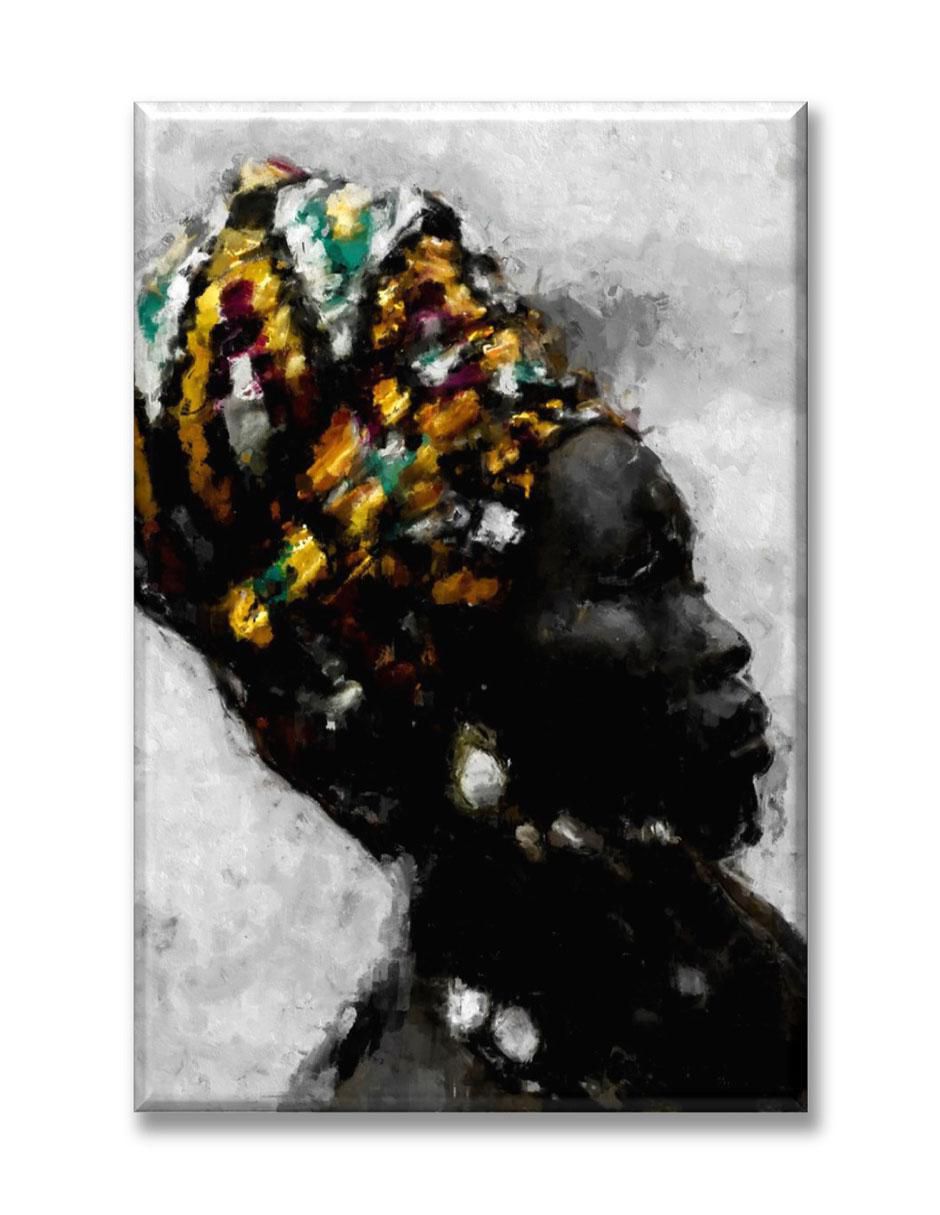 Cuadro decorativo Mujer africana pintura Cuadro decorativo Mujer africana pintura
