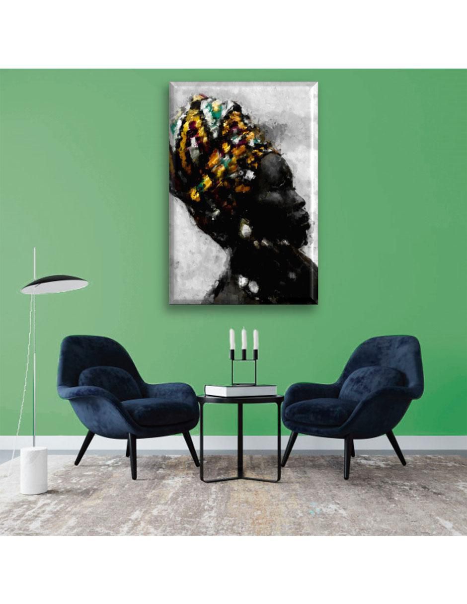 Cuadro decorativo Mujer africana pintura 2