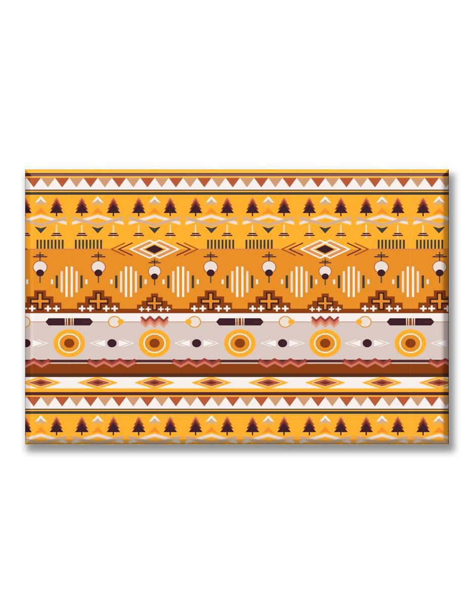 Cuadro decorativo Patron tribal de amarillo