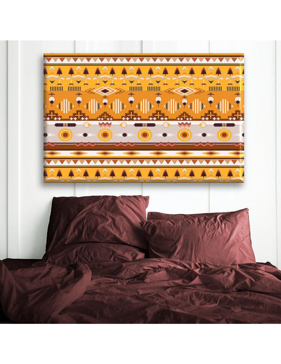 Cuadro decorativo Patron tribal de amarillo 3