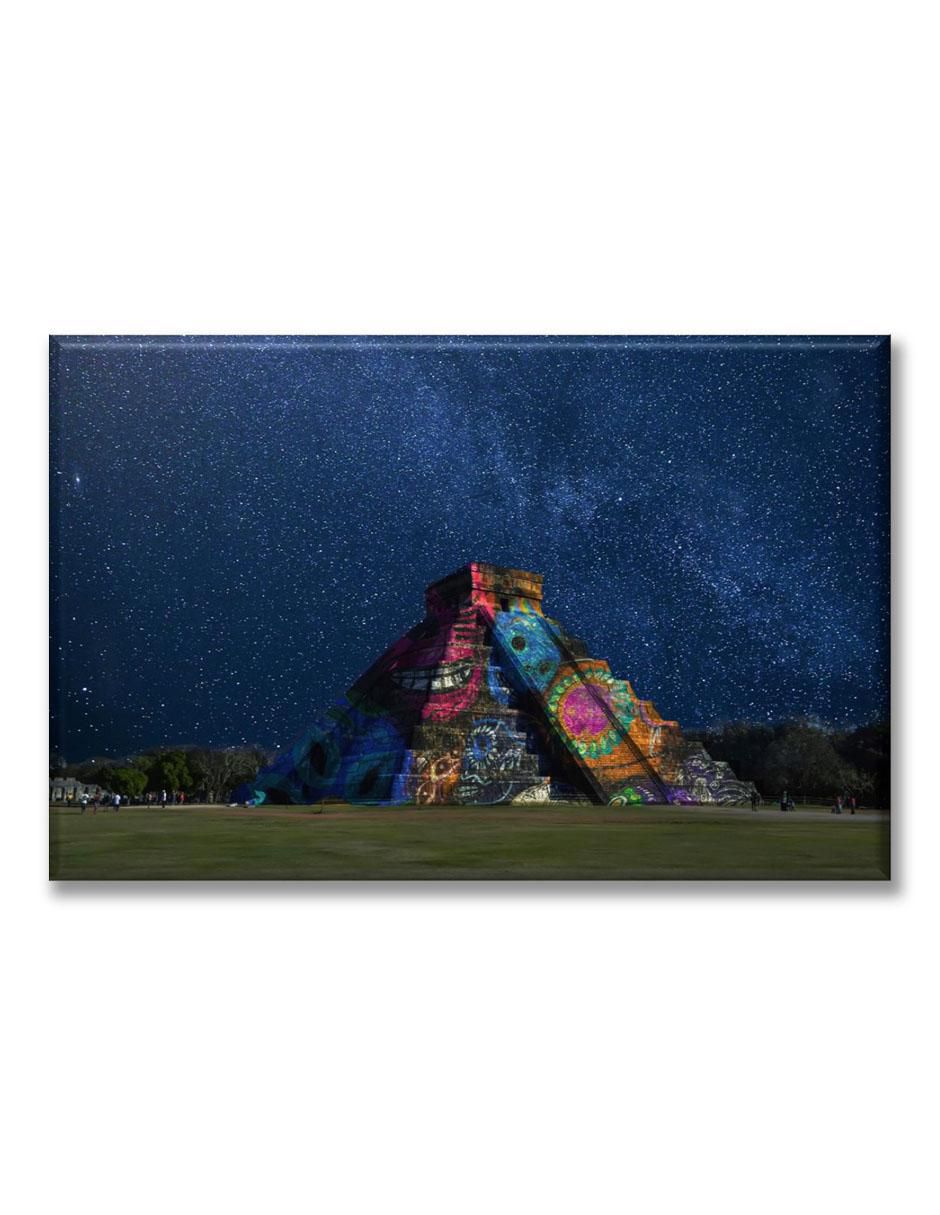 Cuadro decorativo Chichen itzá de noche