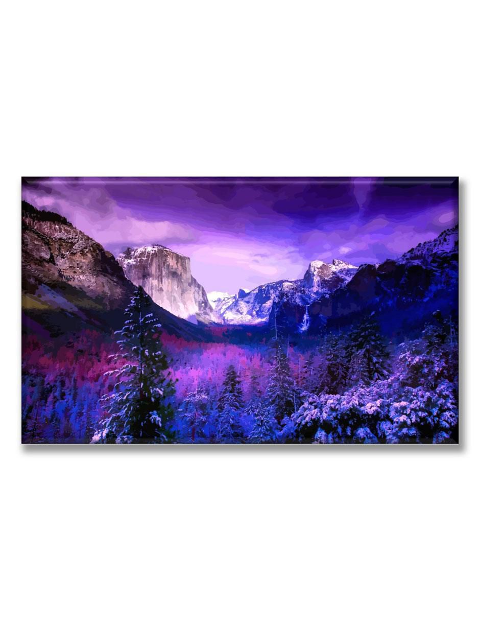Cuadro decorativo Paisaje lila