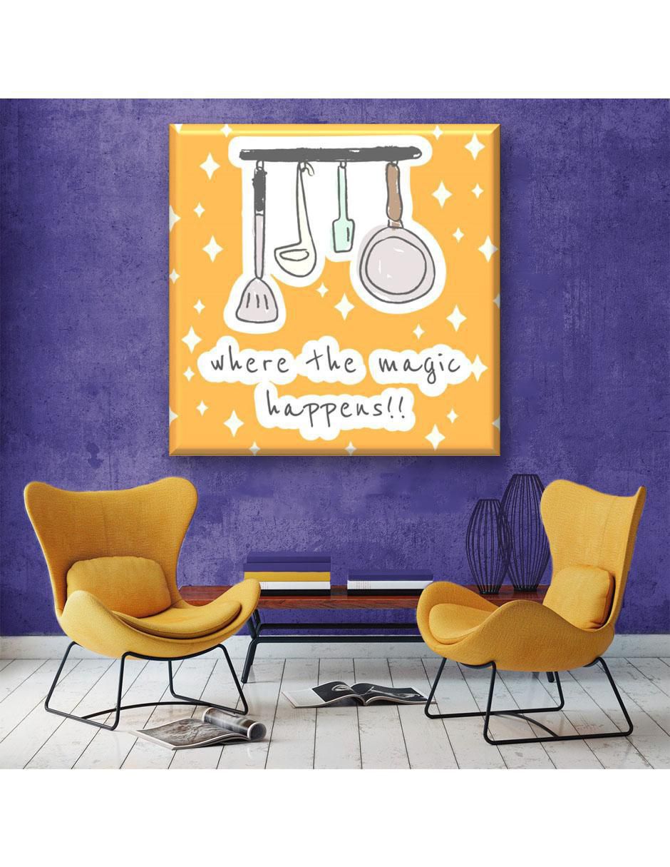 Cuadro decorativo Utensilios de cocina cute 2