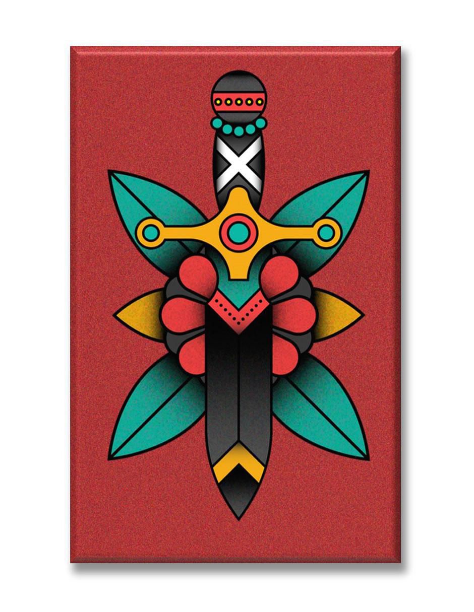 Cuadro decorativo Espada estilo tatuaje Cuadro decorativo Espada estilo tatuaje