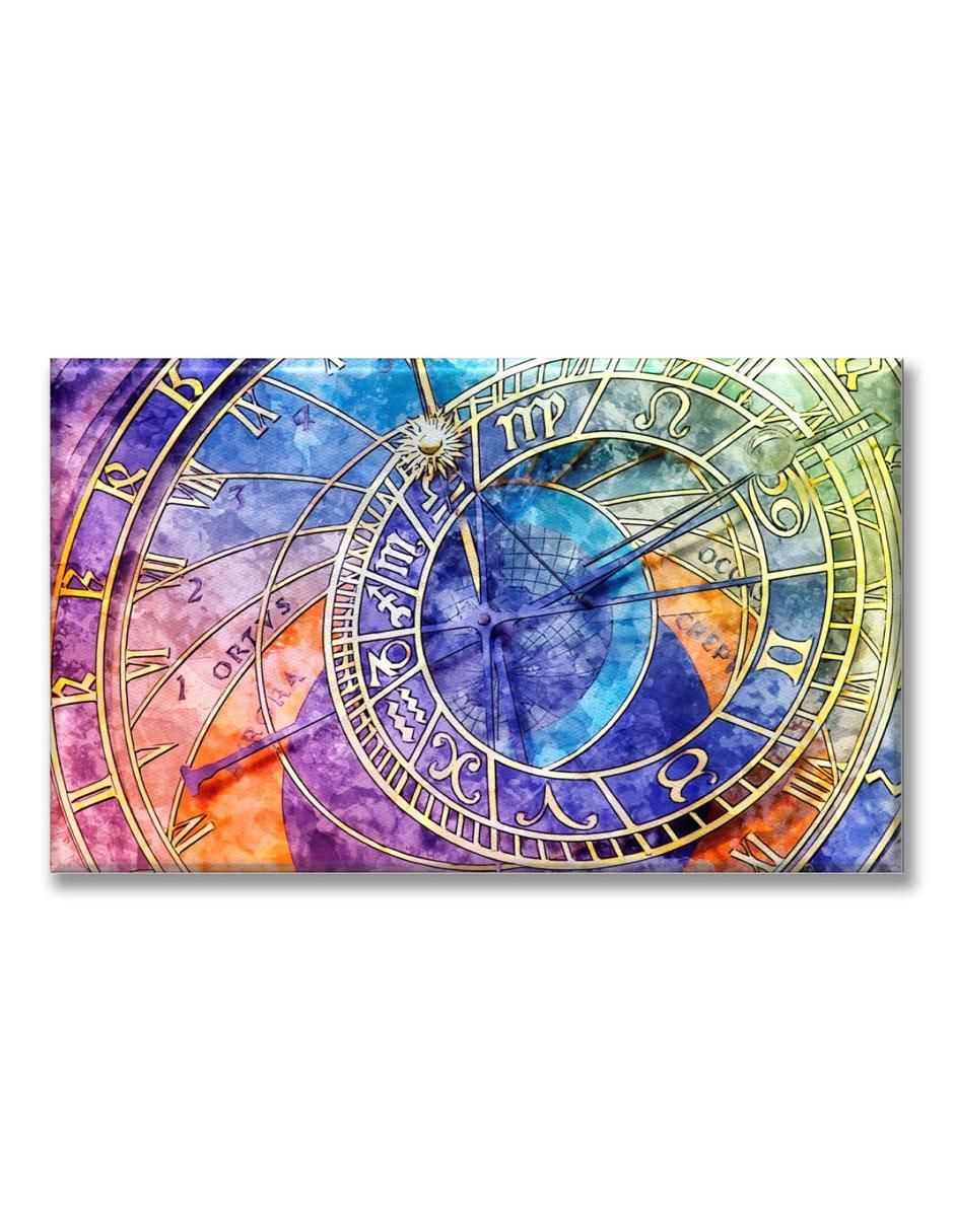 Cuadro decorativo Reloj acuarela