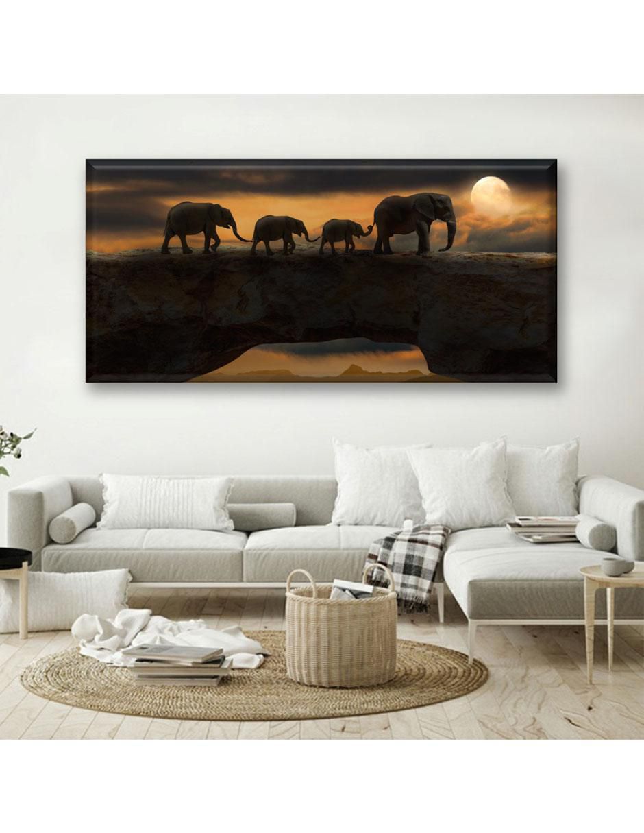 Cuadro decorativo Familia de elefantes 2
