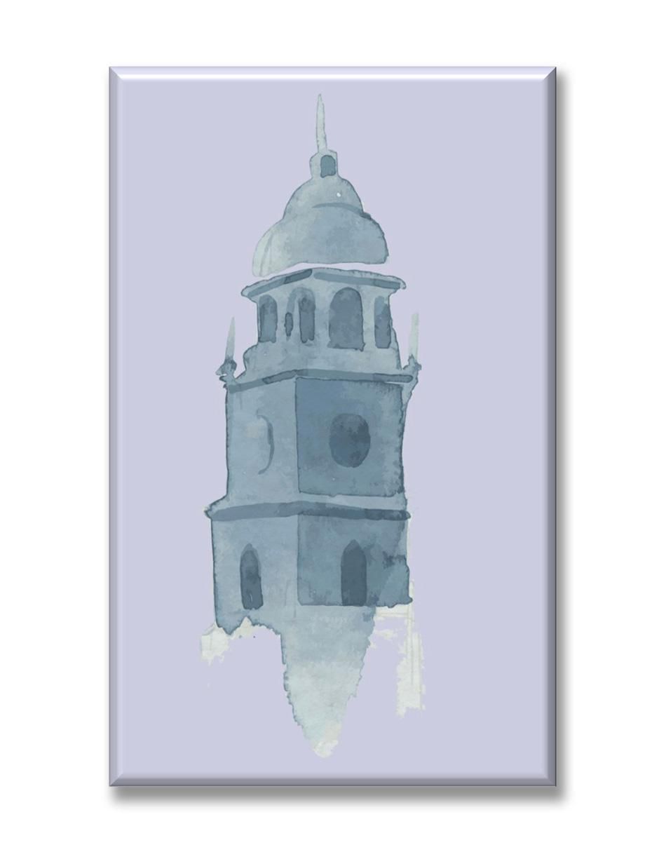 Cuadro decorativo Torre acuarela azul Cuadro decorativo Torre acuarela azul