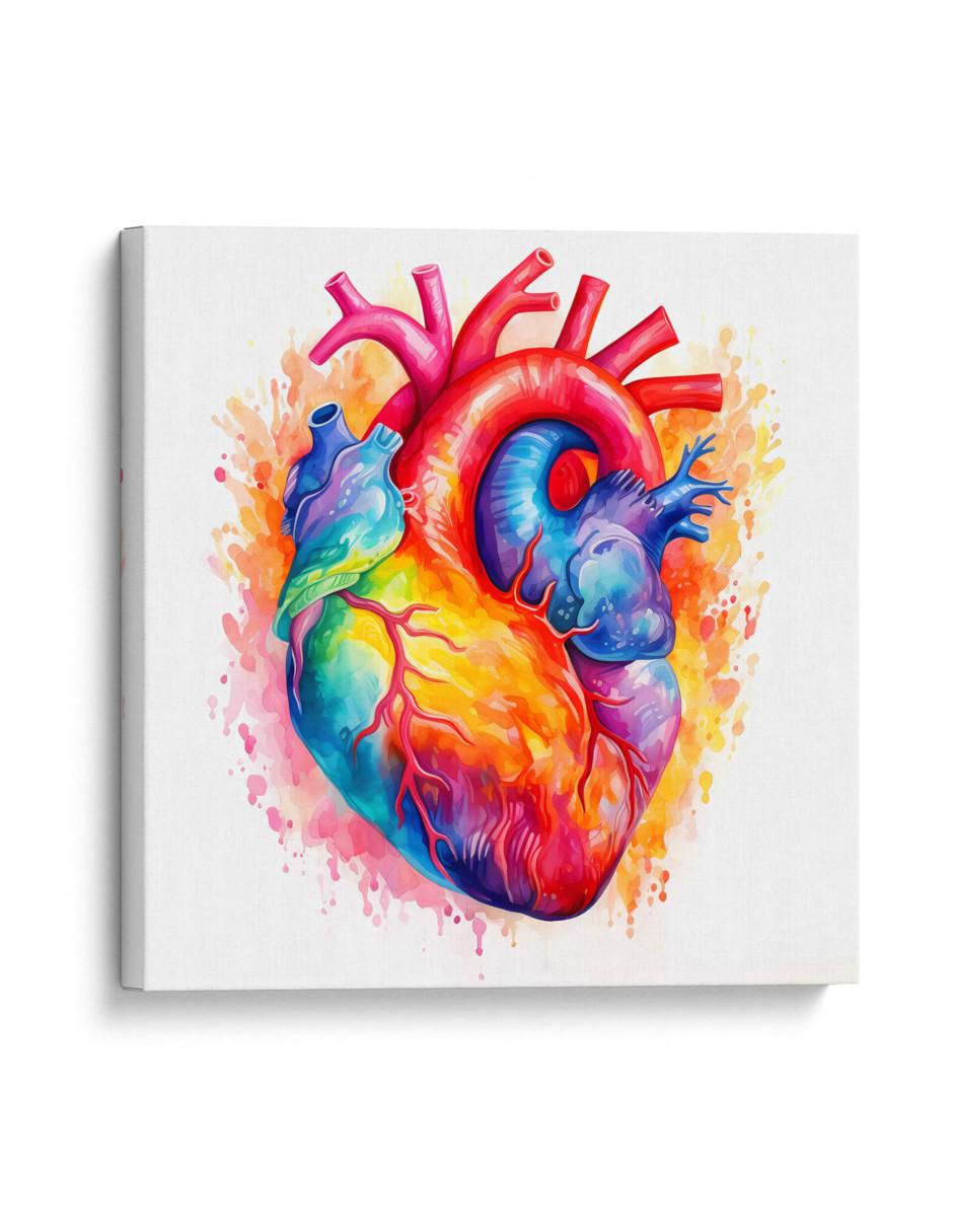 Cuadro decorativo Acuarela del corazón Cuadro decorativo Acuarela del corazón